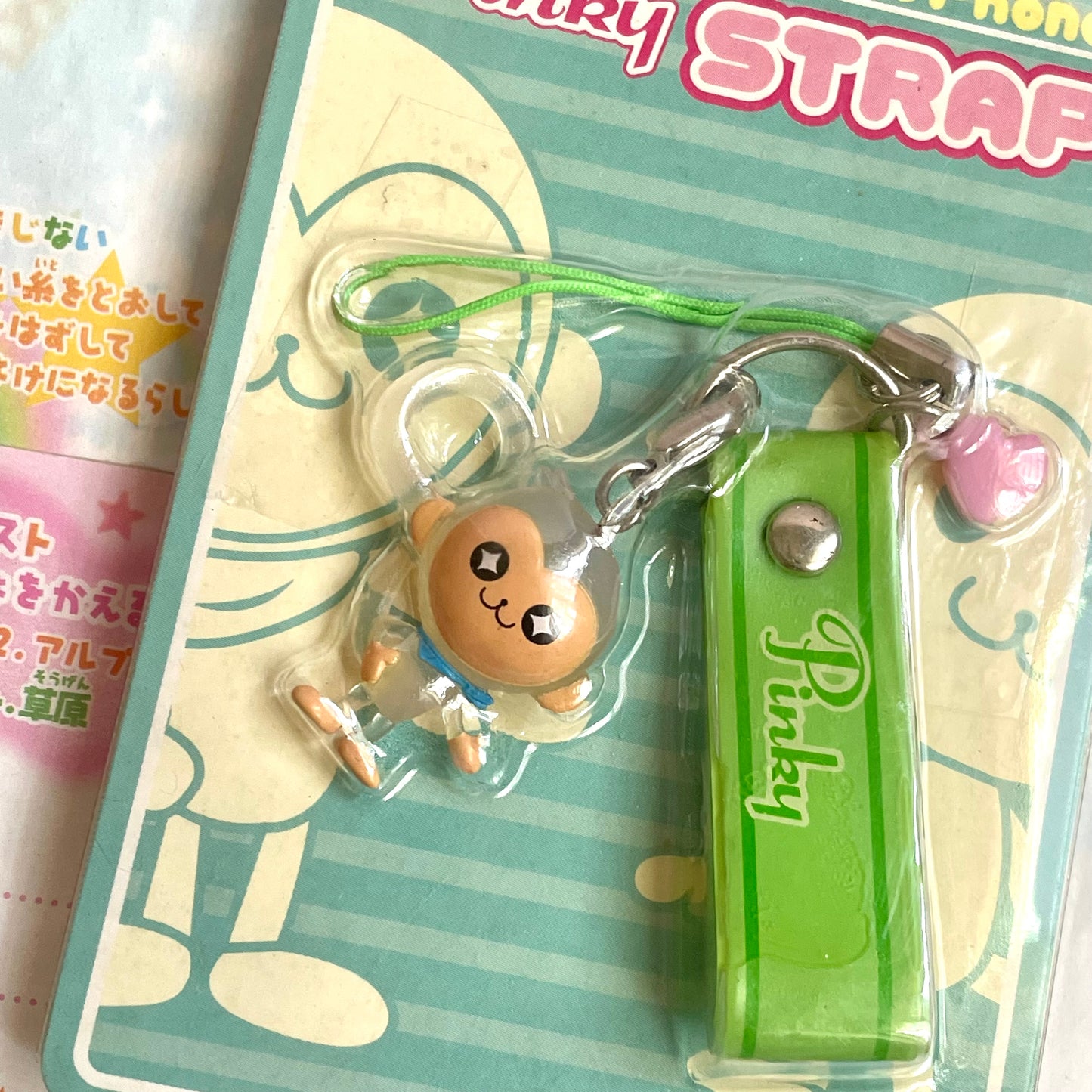 Pinky Fresh Monkey Clear Mobile Strap