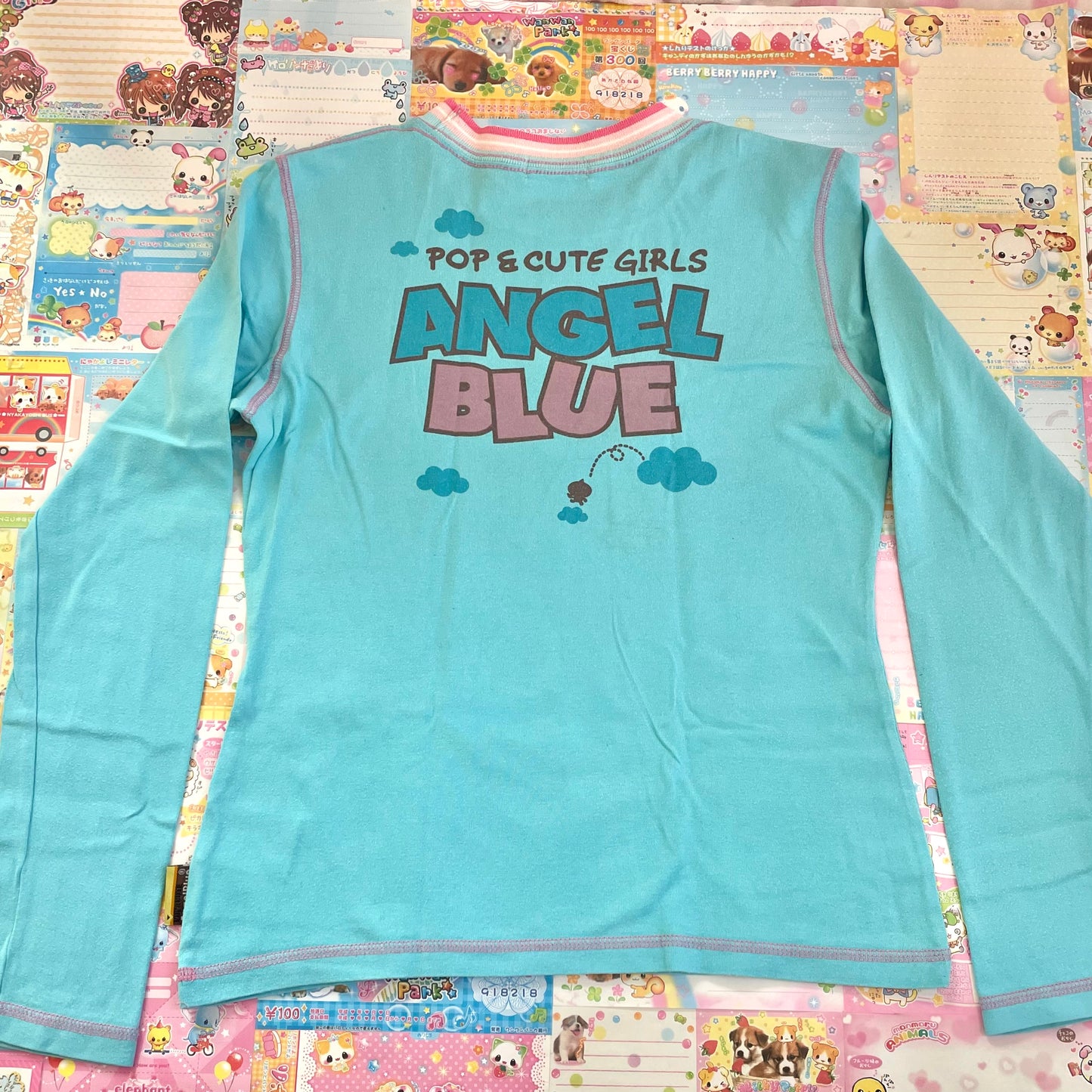 Angel♥︎Blue - Have a Happy Smile Long-sleeve T-shirt