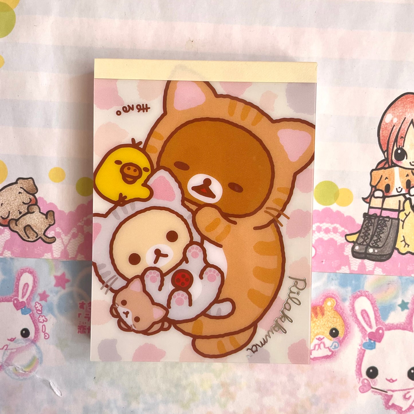 Cat Rilakkuma Memo Pad