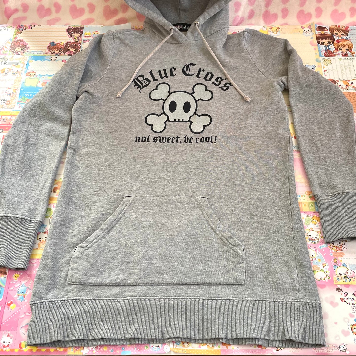 Blue Cross Girls Spicy Label - Skull Grey Hoodie Parka