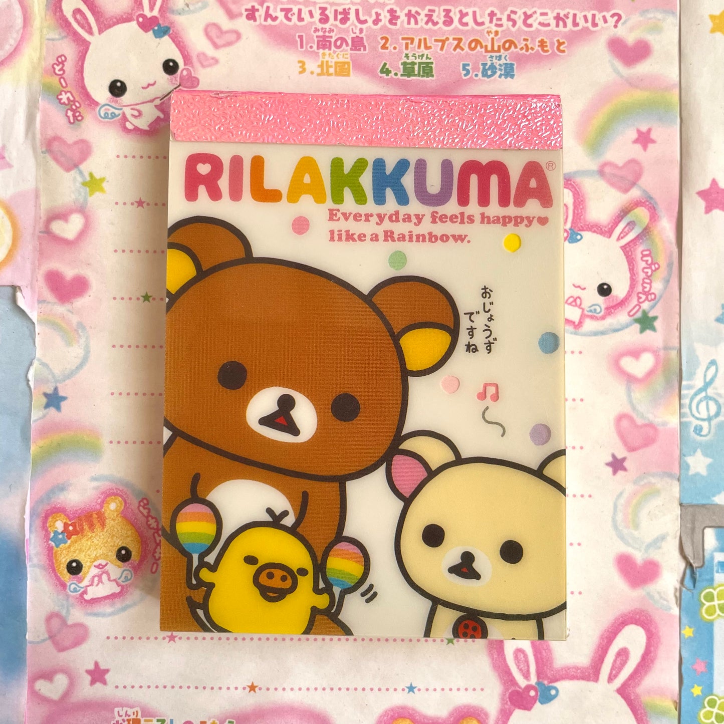 Rilakkuma Rainbow Memo Pad