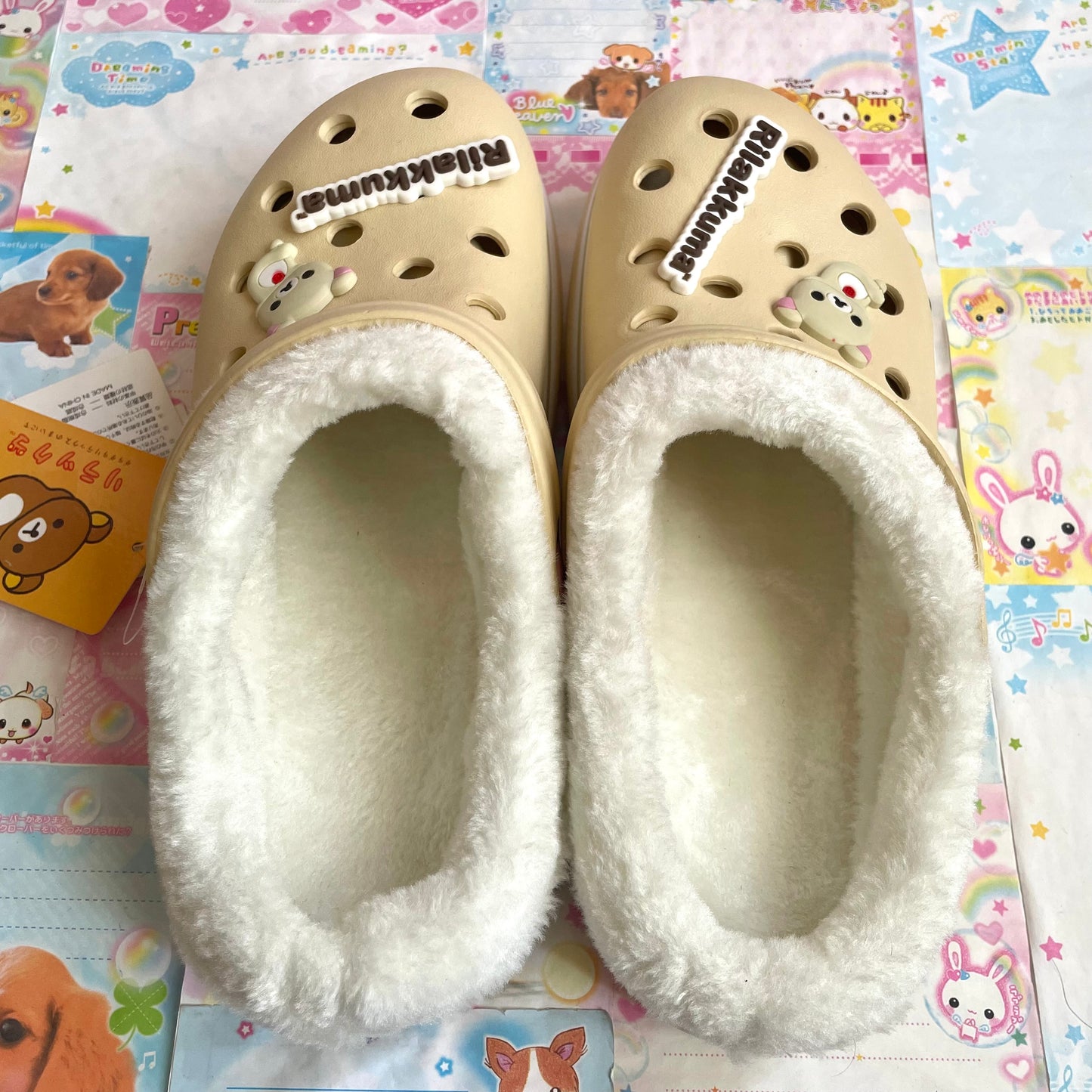 Korilakkuma Fur Lined Clogs