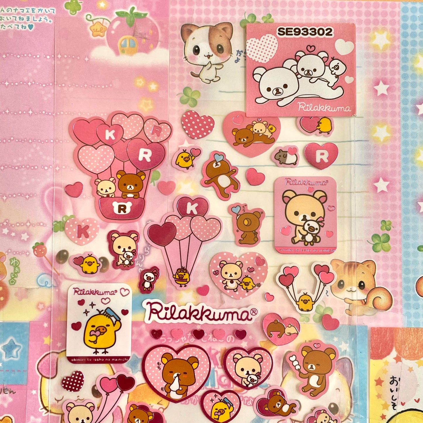 Rilakkuma Love Clear Sticker Sheet