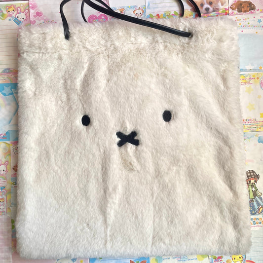 Miffy Face Fur Tote Bag