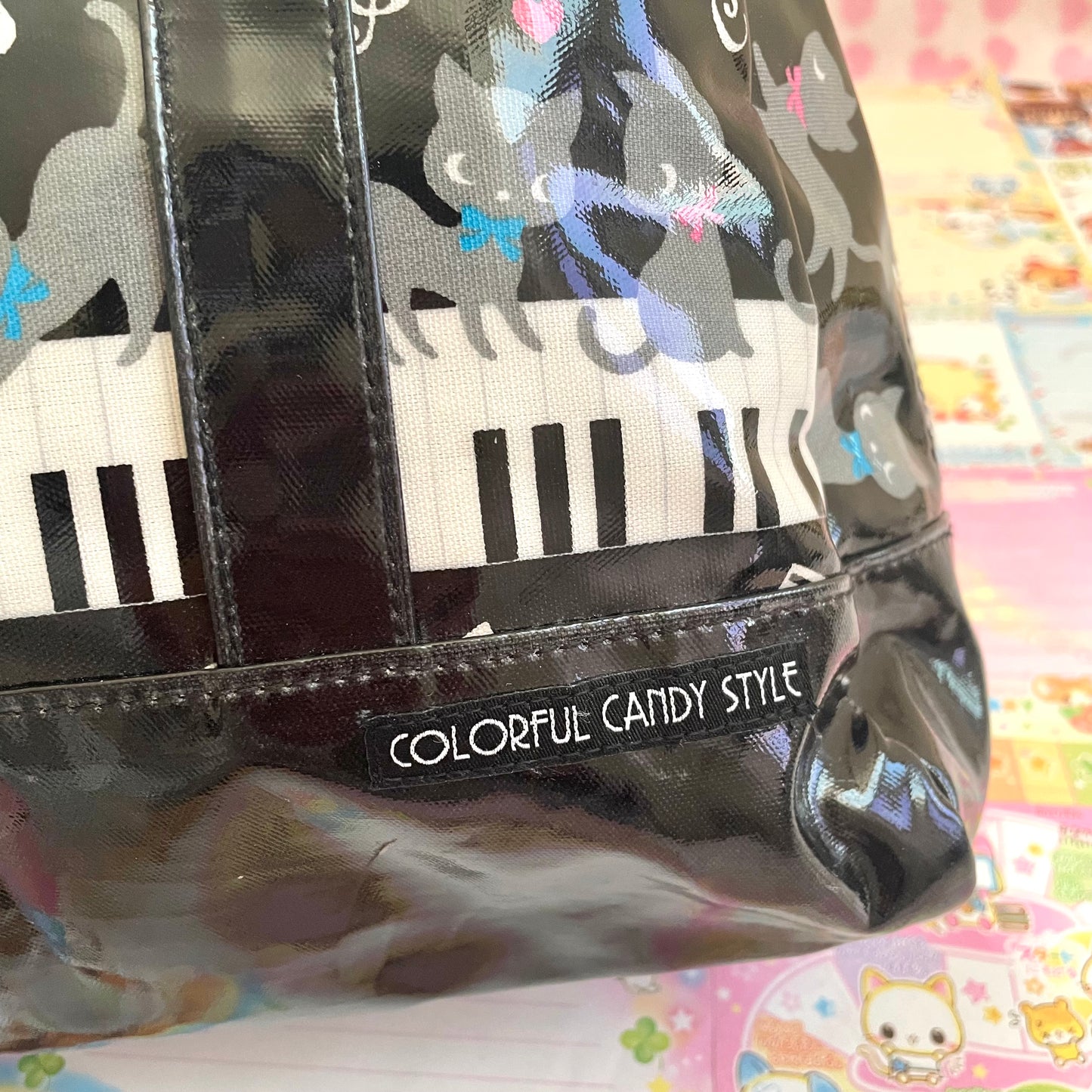 Piano & Cats Vinyl Bag