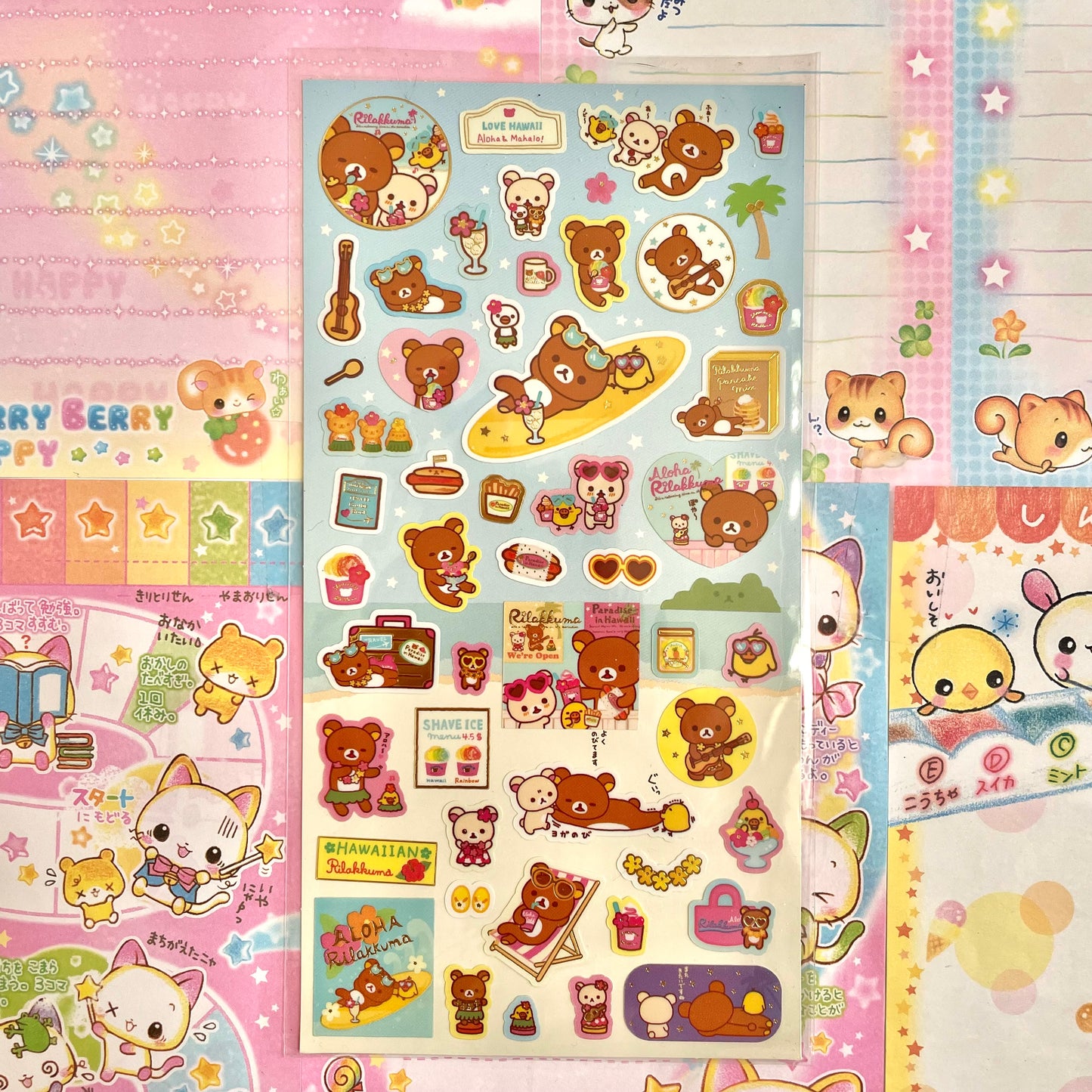 Rilakkuma Love Hawaii Sticker Sheet