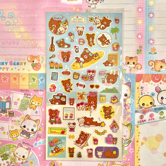 Rilakkuma Love Hawaii Sticker Sheet