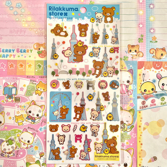 Rilakkuma Store Tokyo Skytree Sticker Sheet