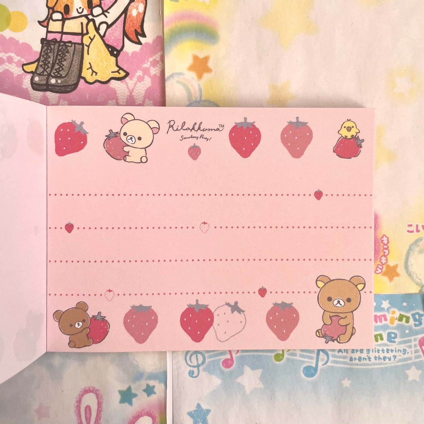 Rilakkuma Strawberry Party! Memo Pad