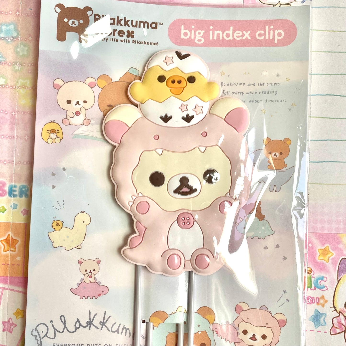 Korilakkuma Dinosaur Big Index Clip