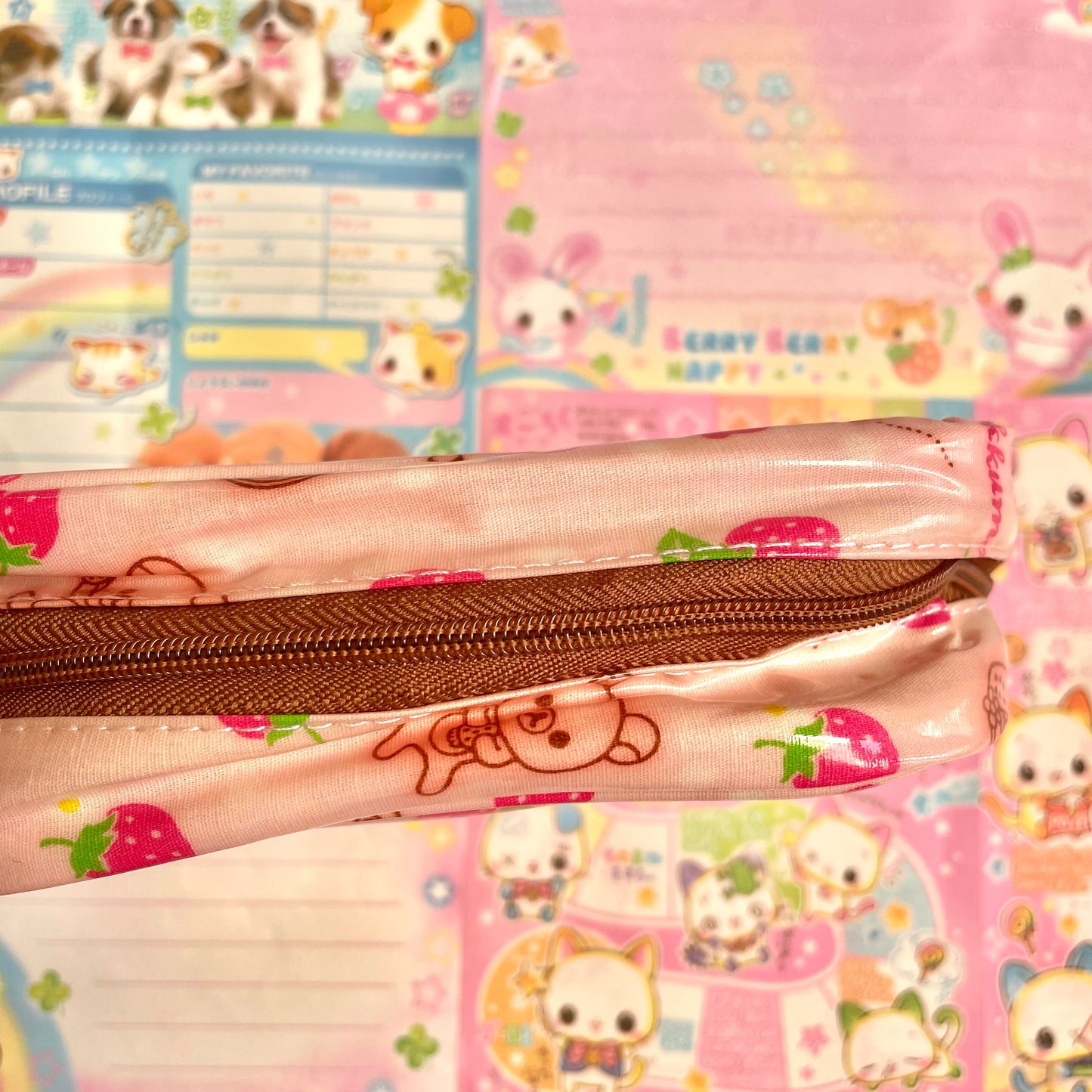 Rilakkuma Strawberry Vinyl Pouch