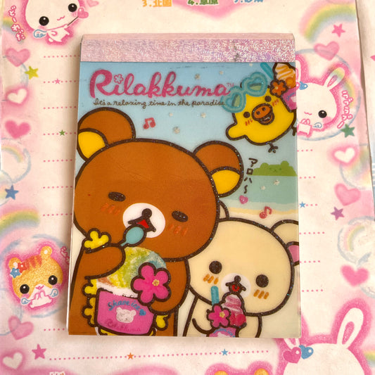 Rilakkuma Hawaii Memo Pad