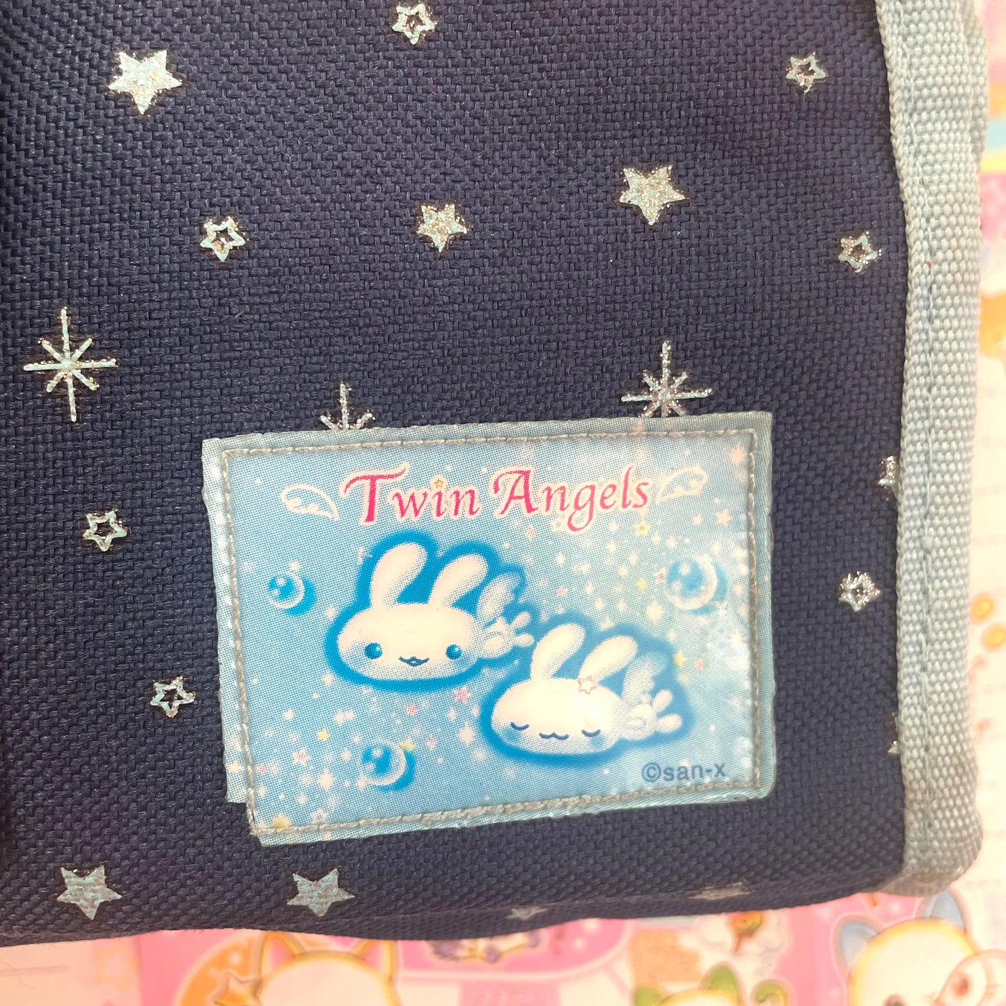 Twin Angels Denim Pencil Case