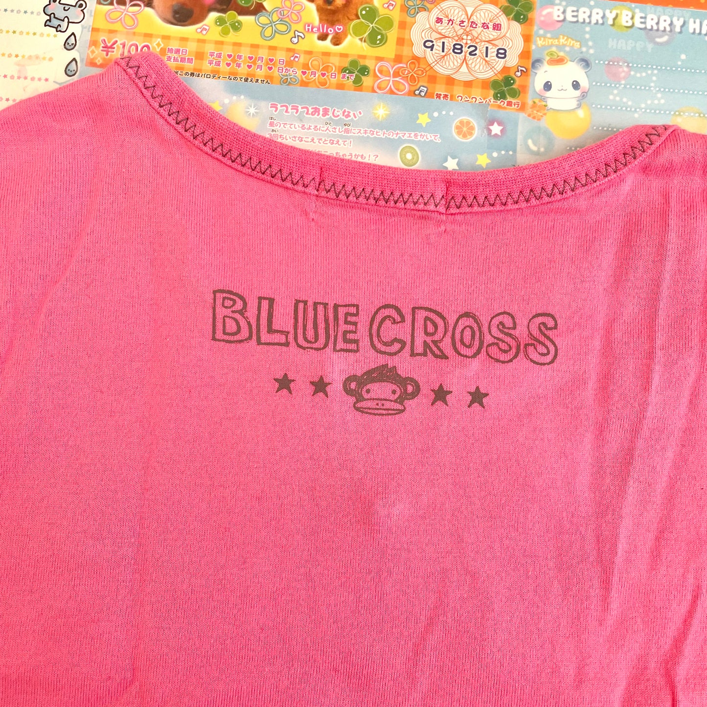 Blue♥︎Cross Girls - Pink Text Tank Top