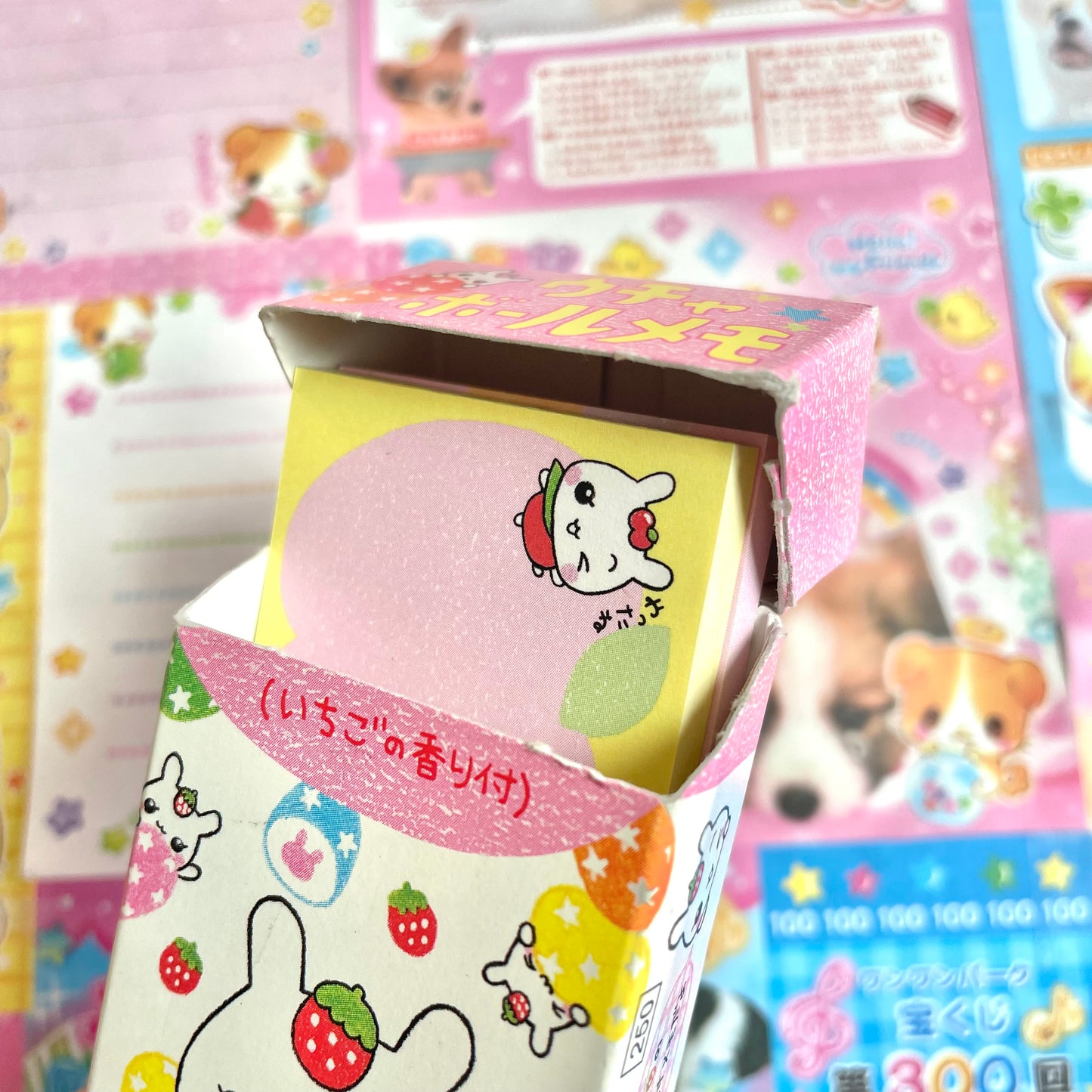 Uchaball Strawberry Scented Memo Pad in Packaging