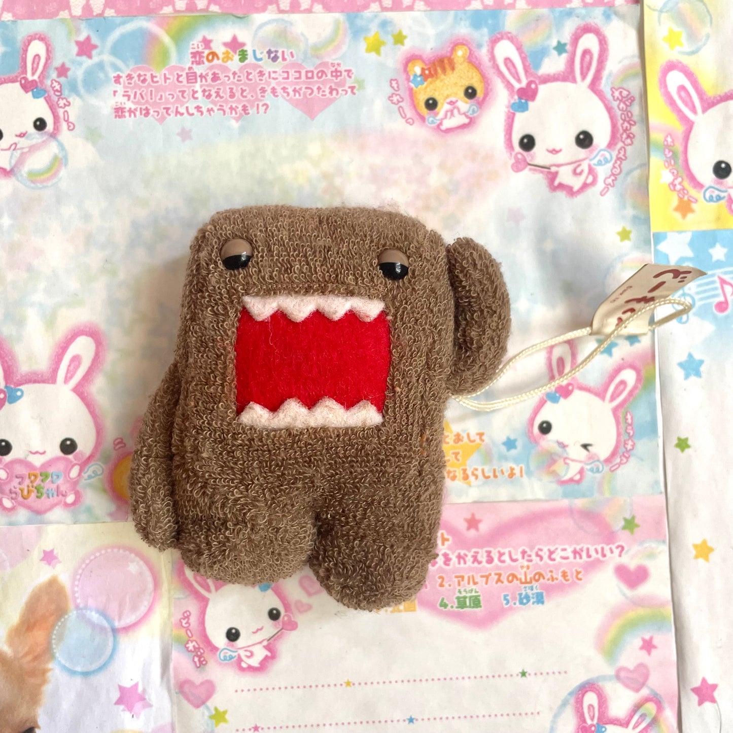 Domo-kun Laying Down Mascot Strap