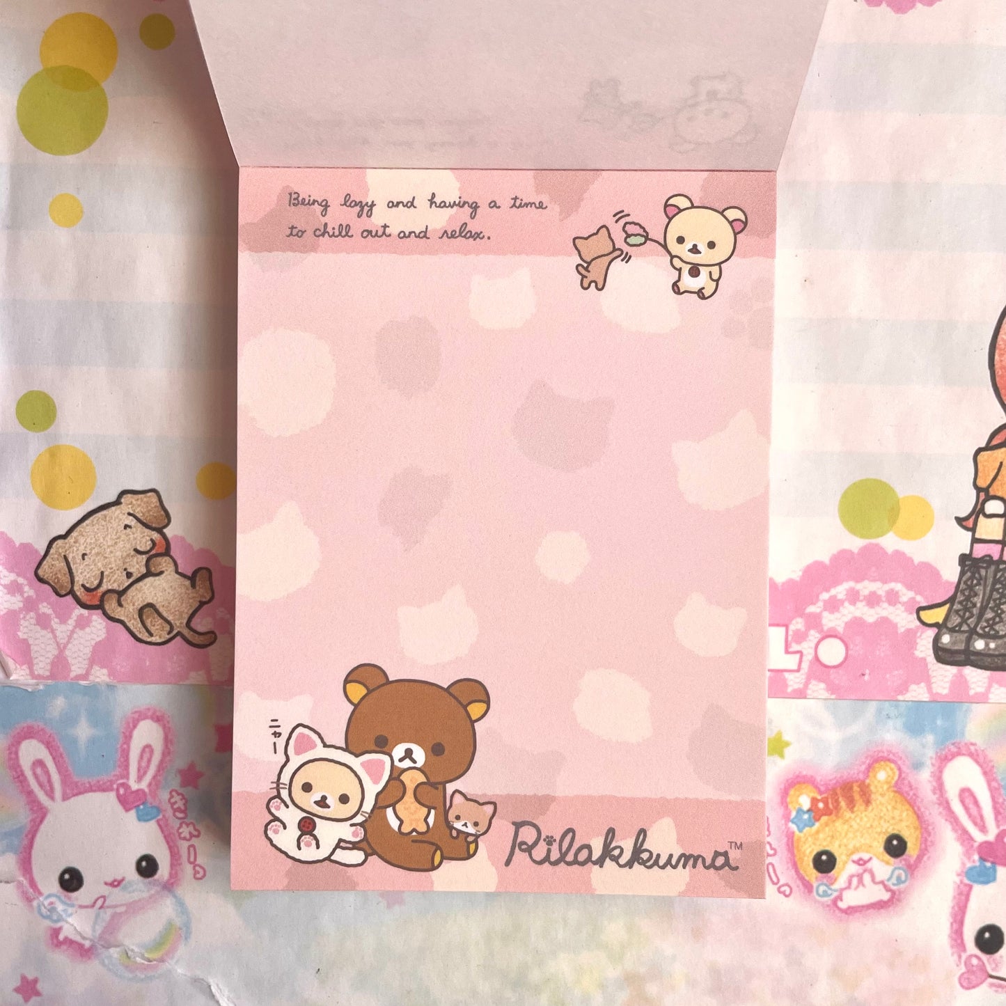 Cat Rilakkuma Relaxing Memo Pad