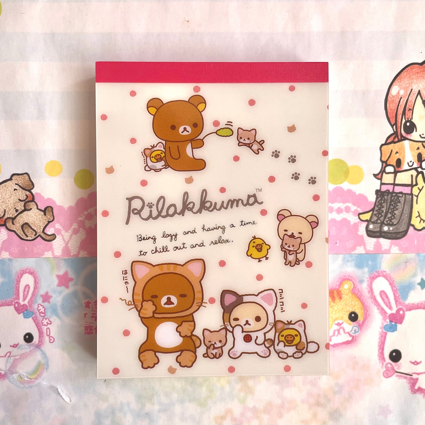 Cat Rilakkuma Relaxing Memo Pad