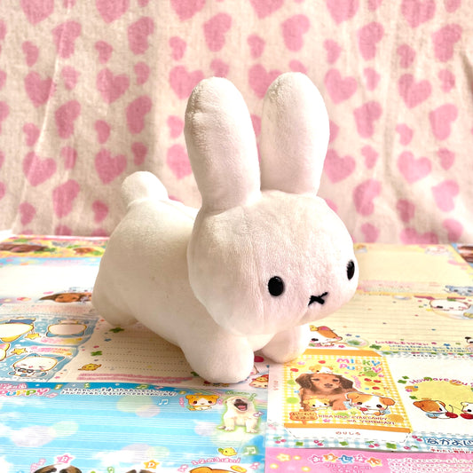 Bruna Animal White Rabbit Small Plush with Zipper