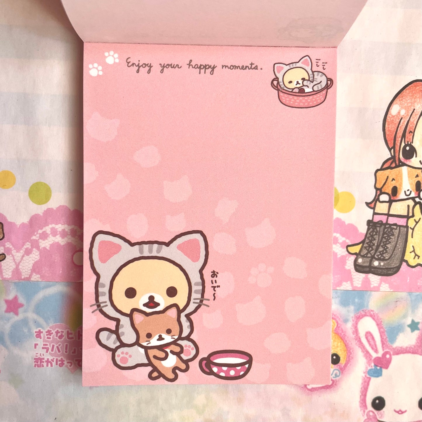 Cat Rilakkuma Relaxing Memo Pad