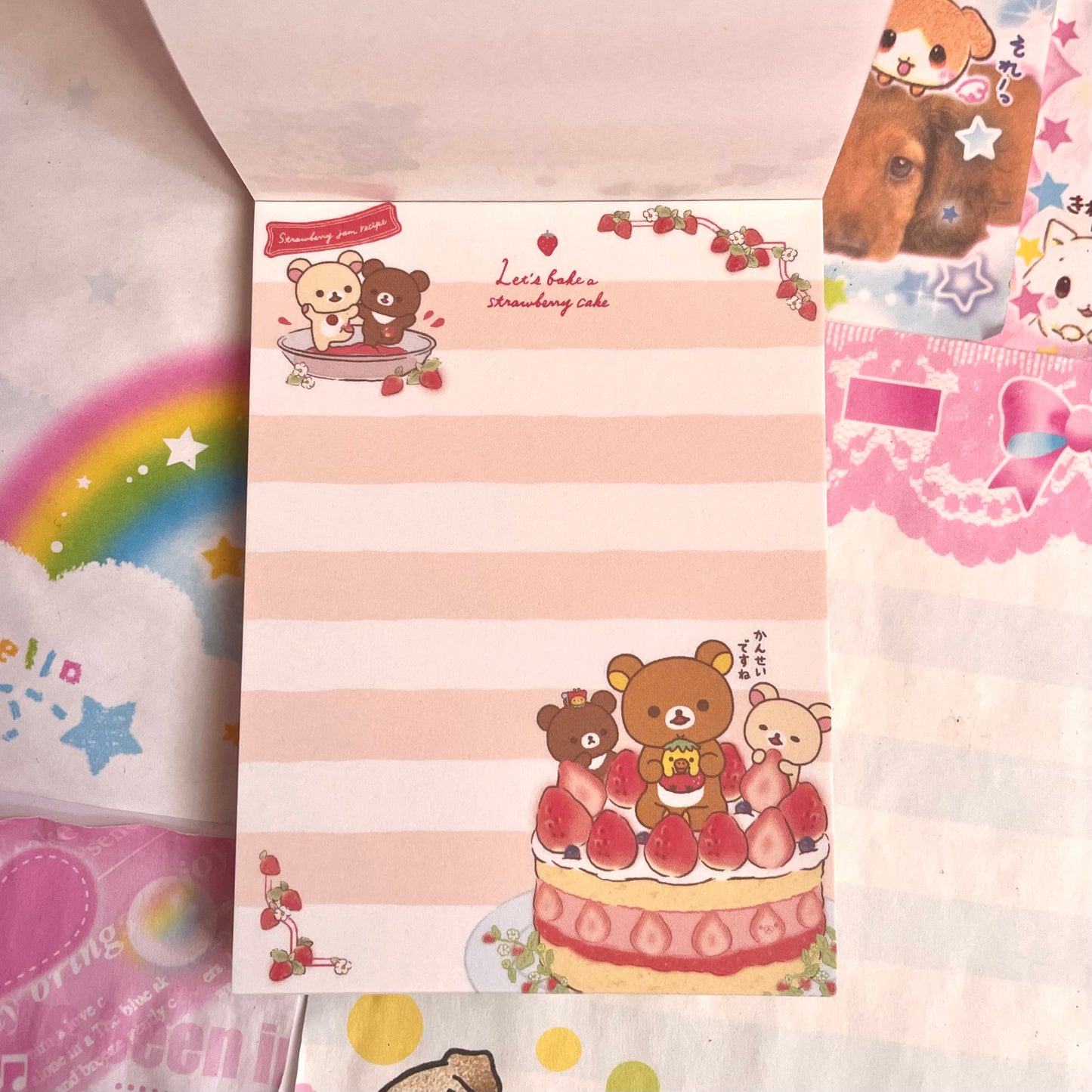 Rilakkuma Strawberry Party! Strawberry Sherbet Memo Pad