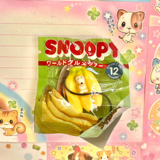 Snoopy Tasty Food Figure Strap - Bananas