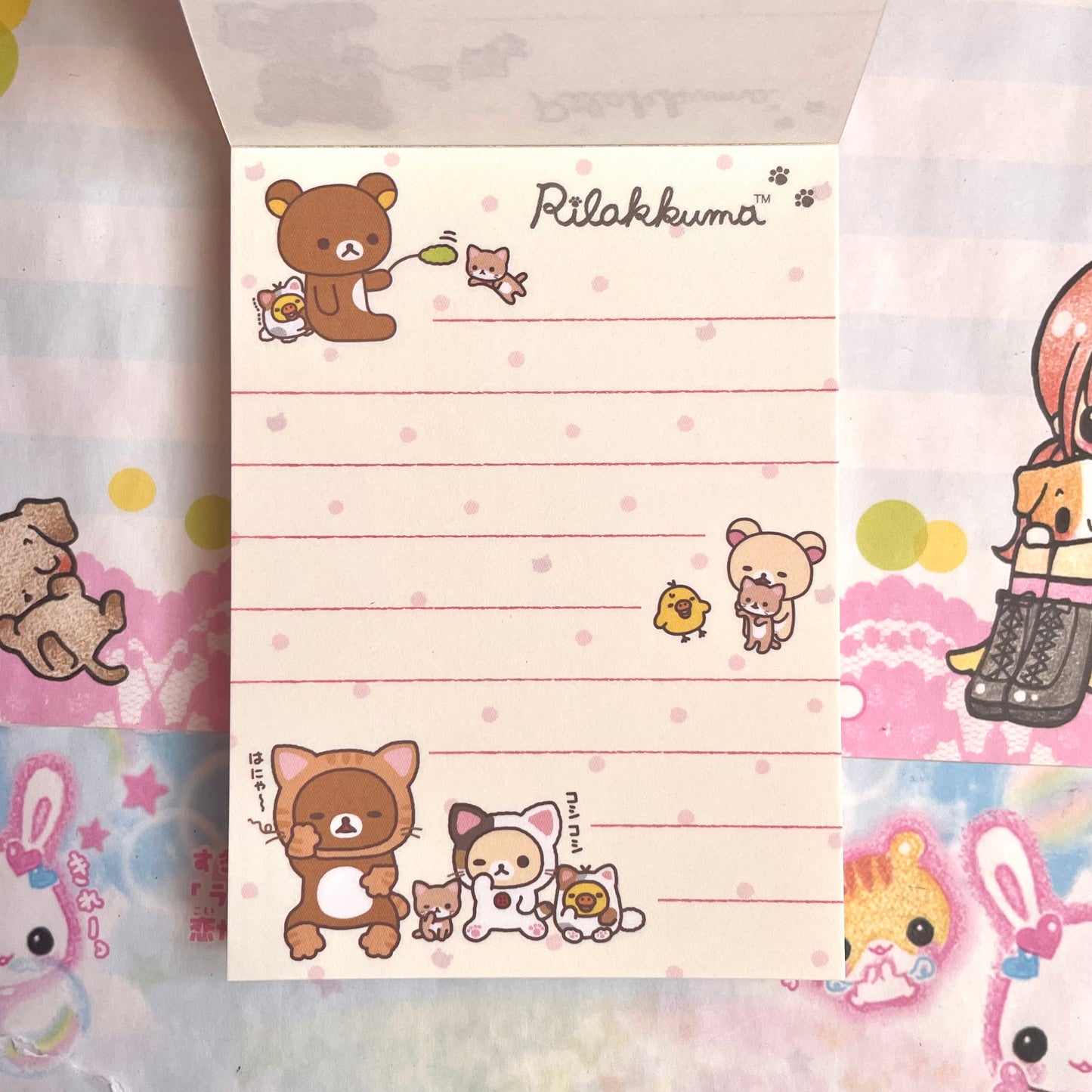 Cat Rilakkuma Memo Pad