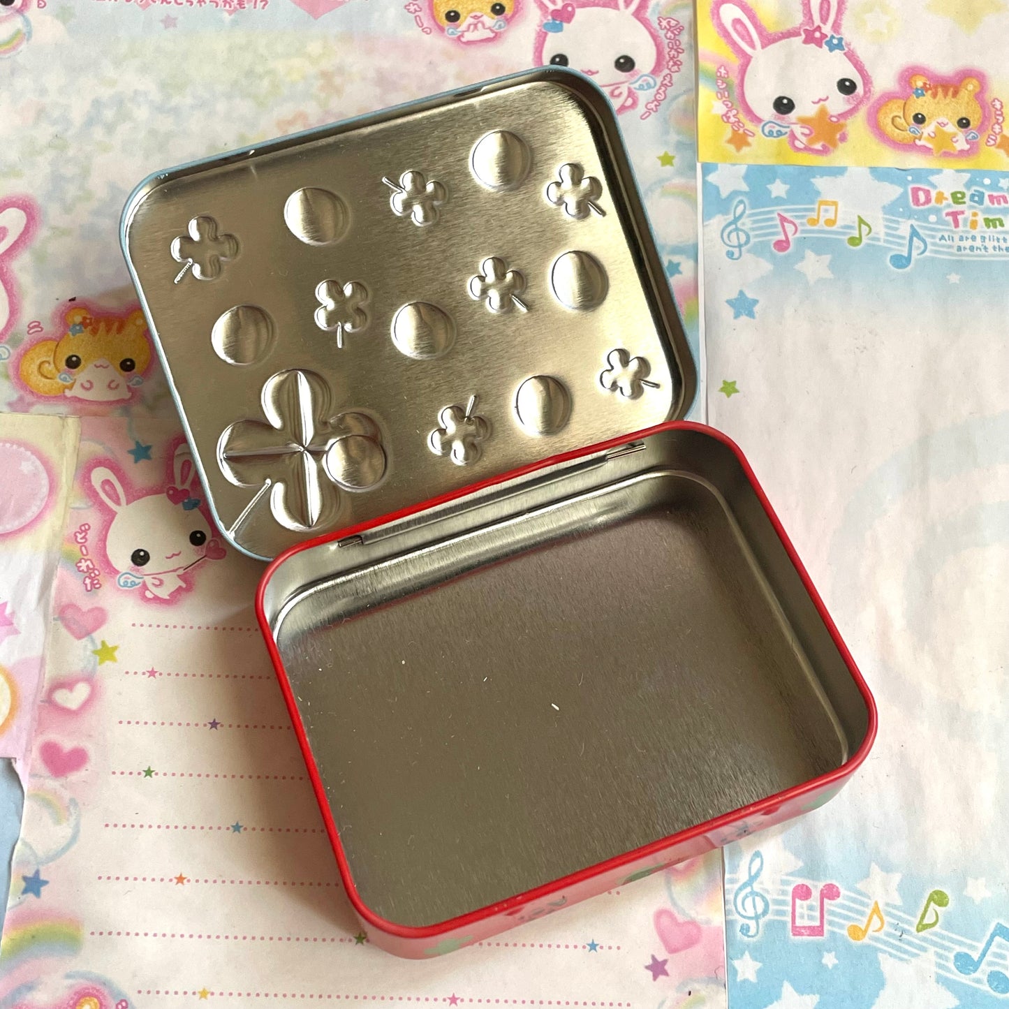 Clover Lady Bug Tin Can Case