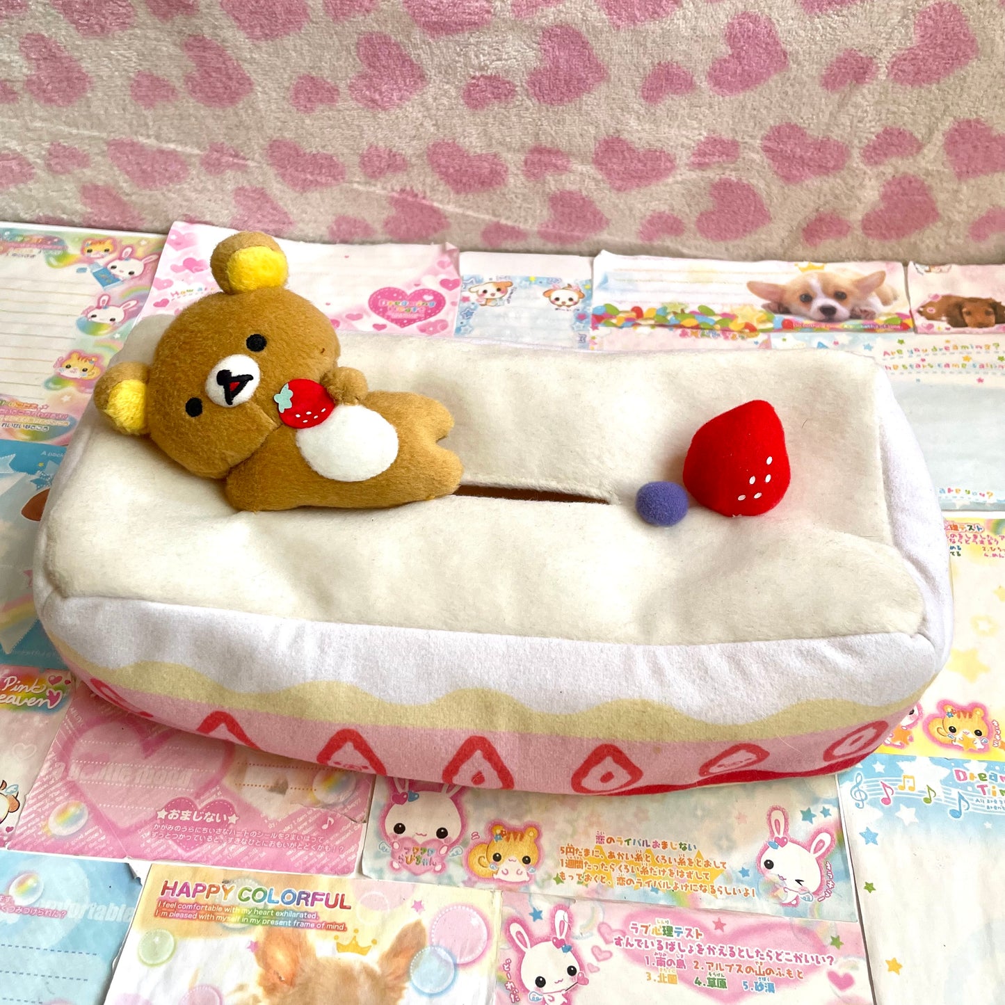 Rilakkuma Strawberry Party Cake Tissue Cover