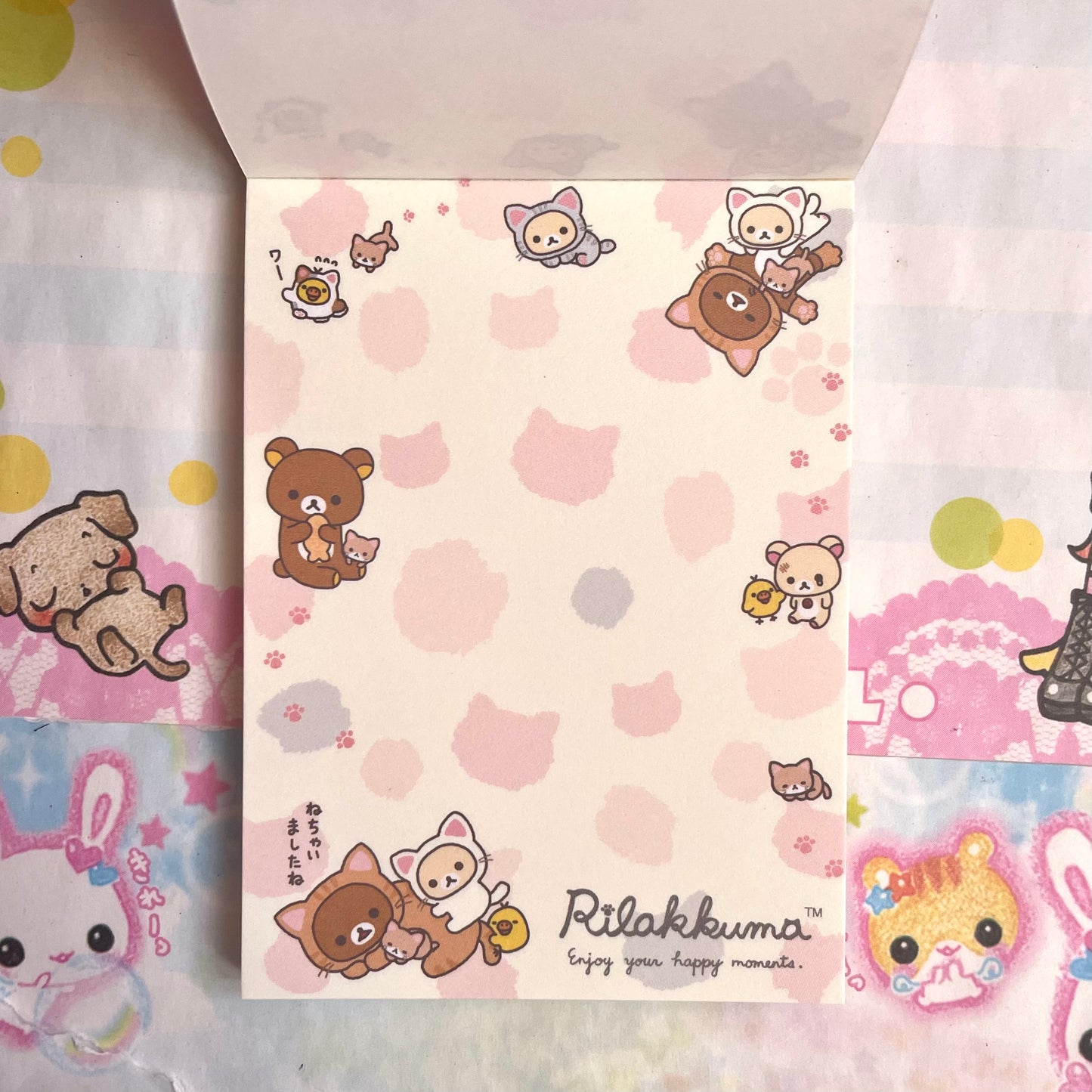 Cat Rilakkuma Enjoy Your Happy Moments Memo Pad