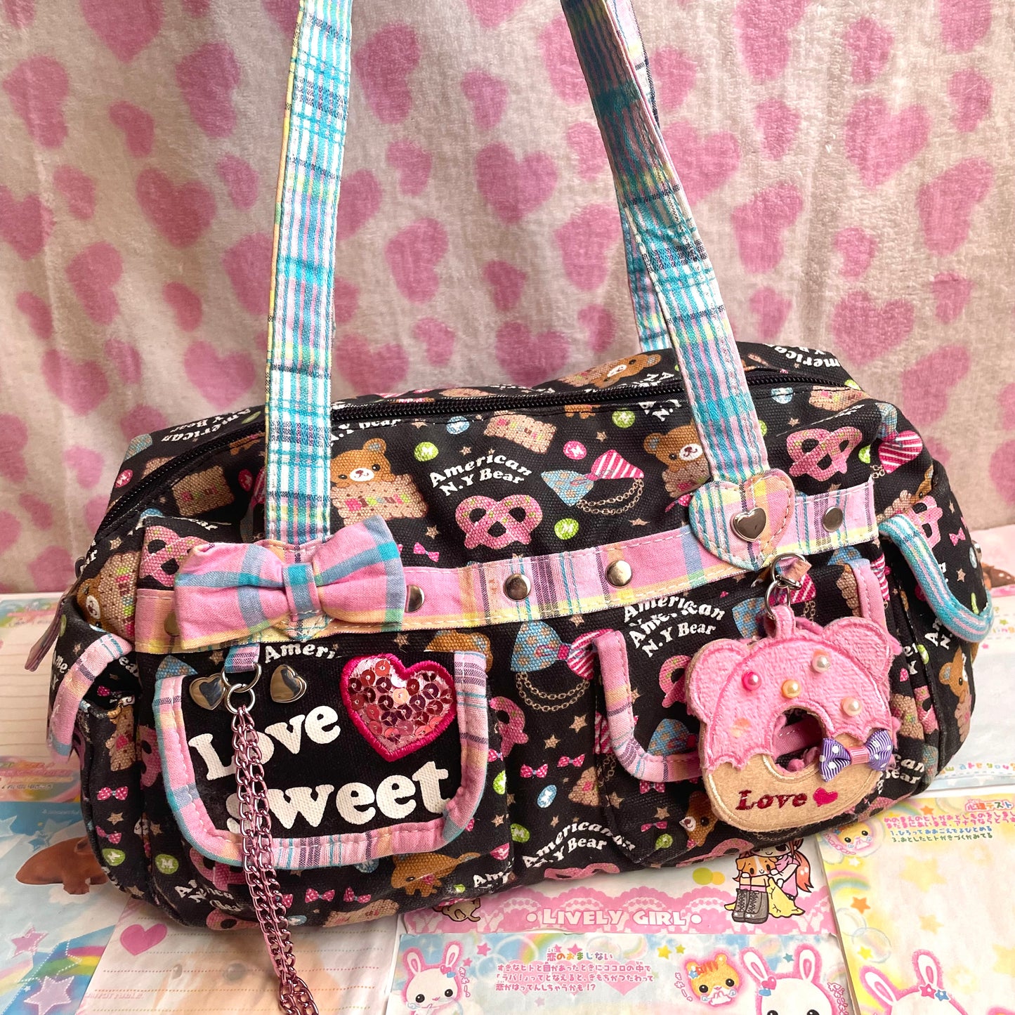 Love Sweet American NY Bear Shoulder Bag