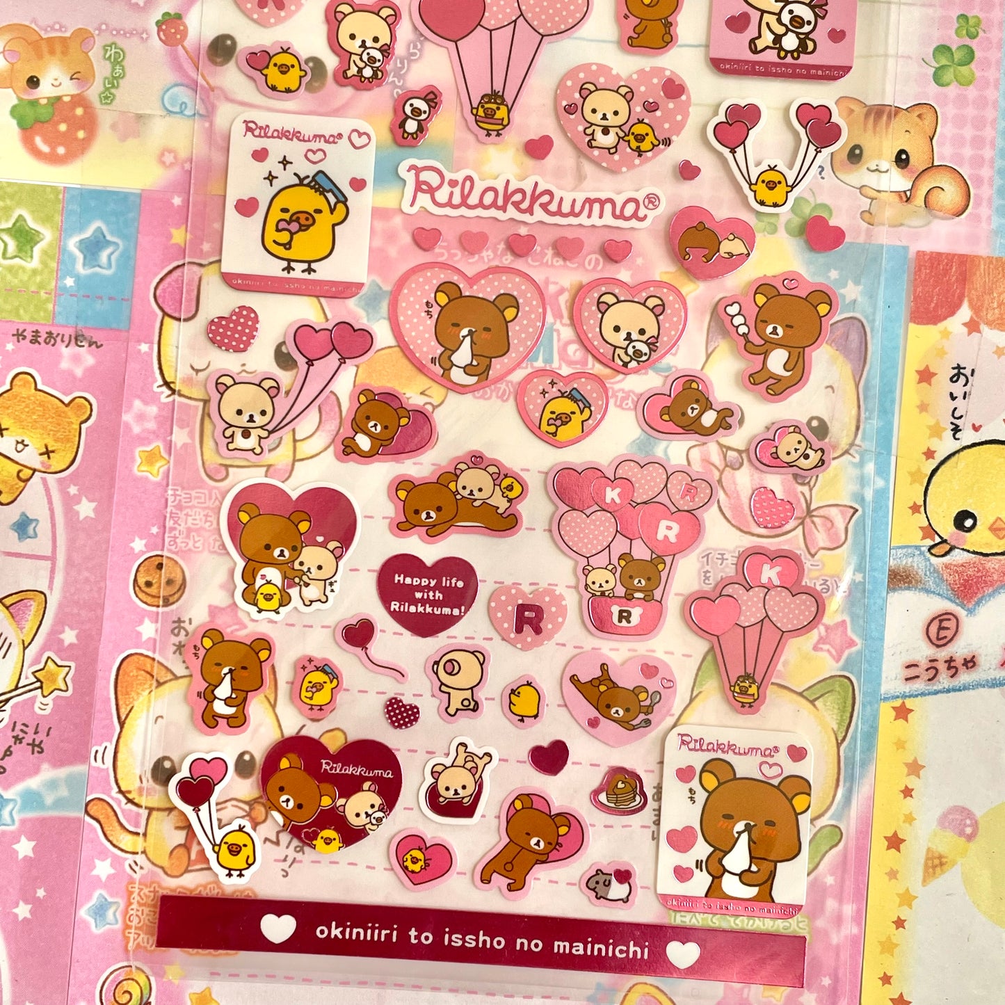 Rilakkuma Love Clear Sticker Sheet