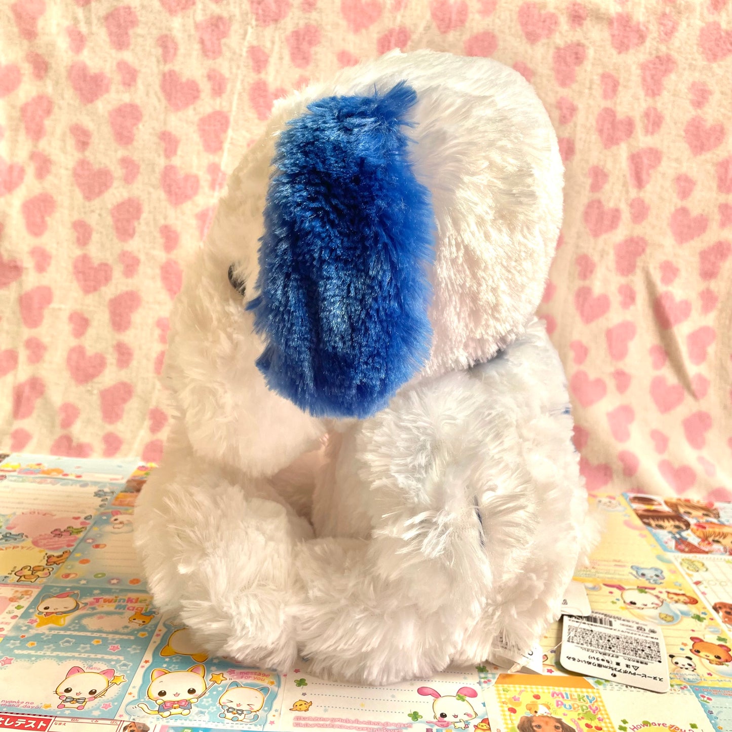 Snoopy Blue Boa Plush