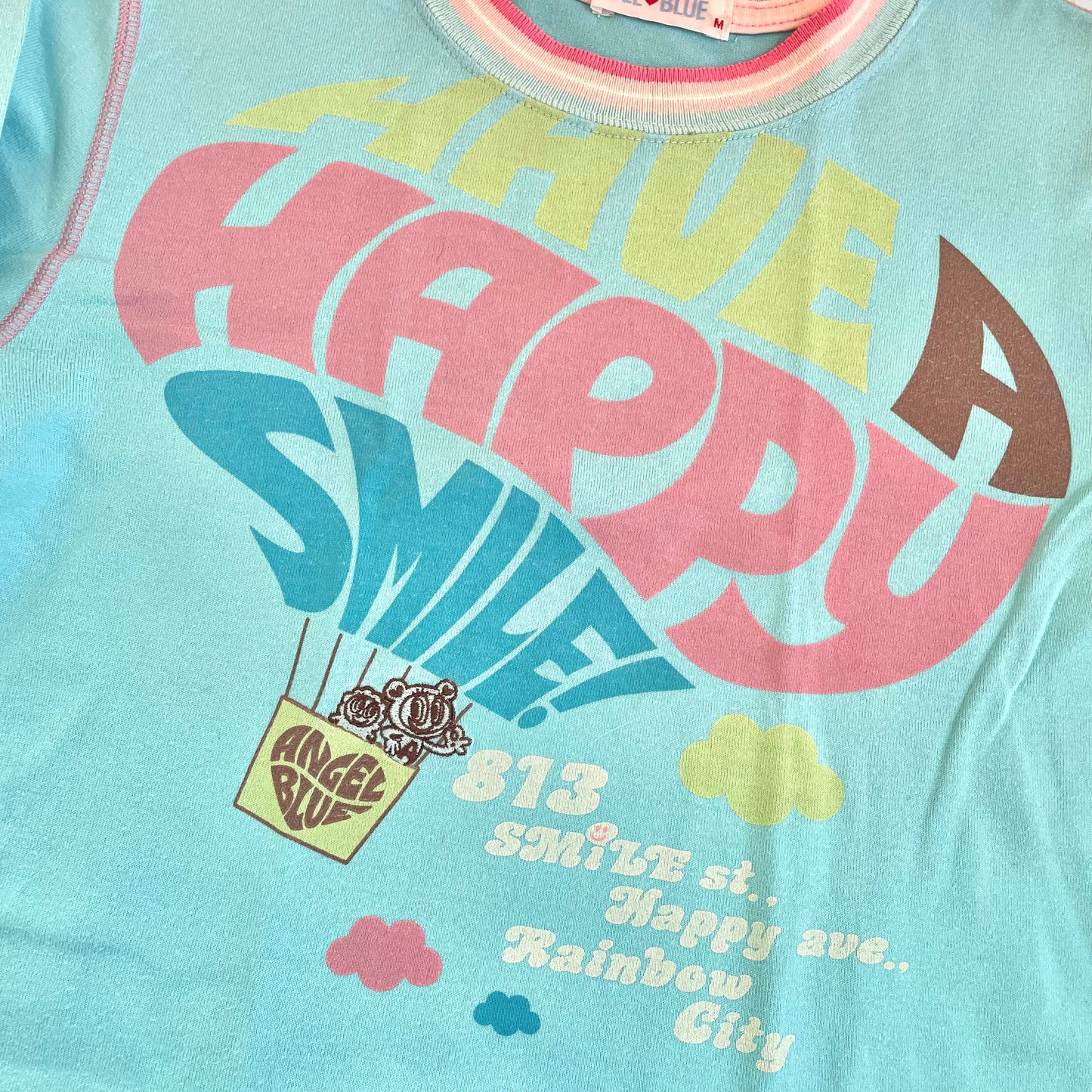 Angel♥︎Blue - Have a Happy Smile Long-sleeve T-shirt