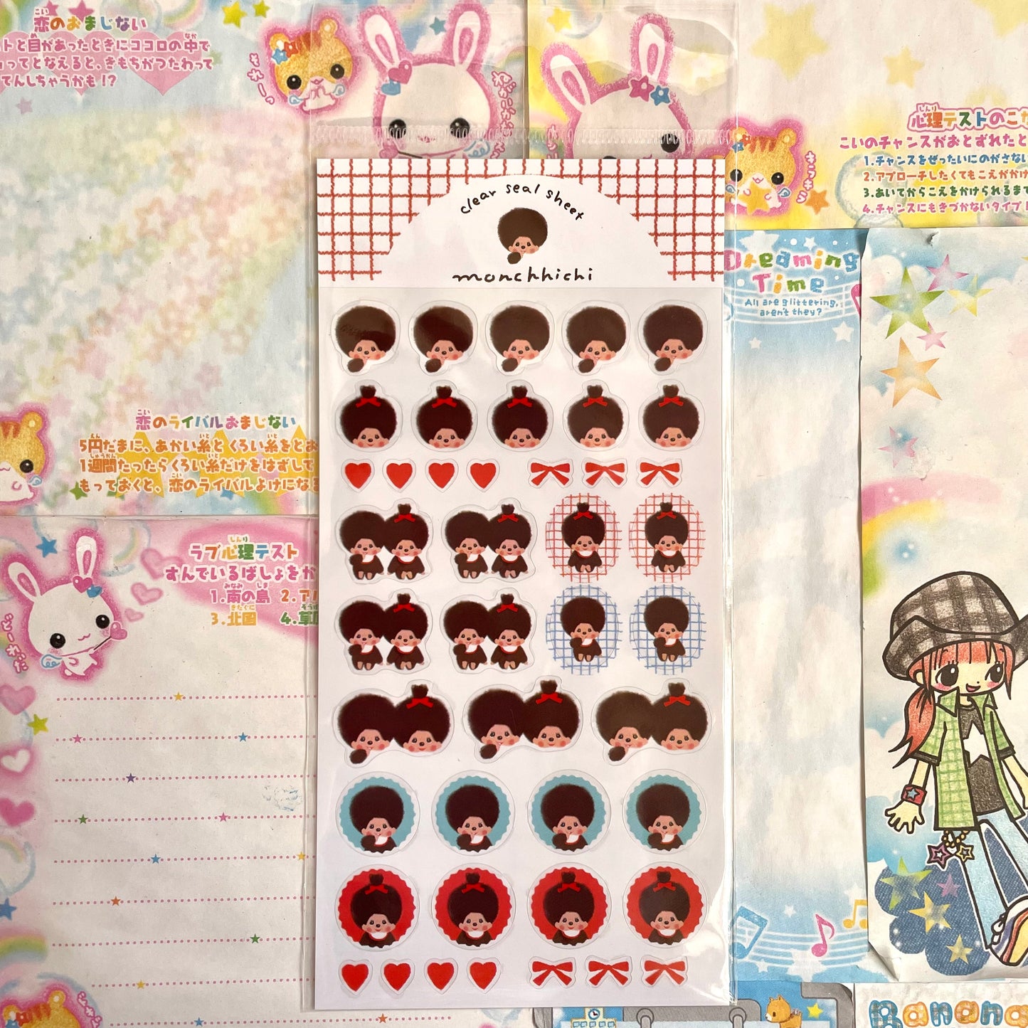 Monchhichi x Furukawashiko Clear Sticker Sheet