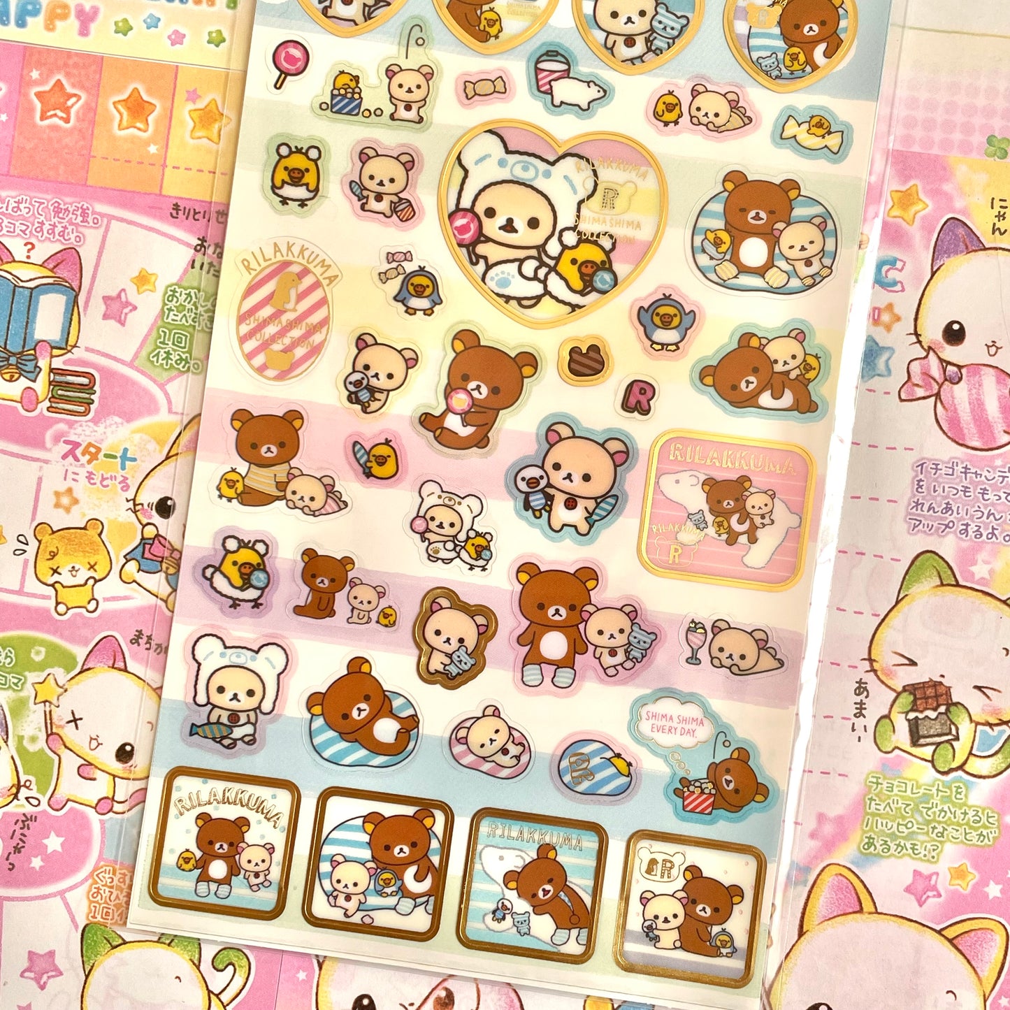 Rilakkuma Shima Shima Everyday Sticker Sheet