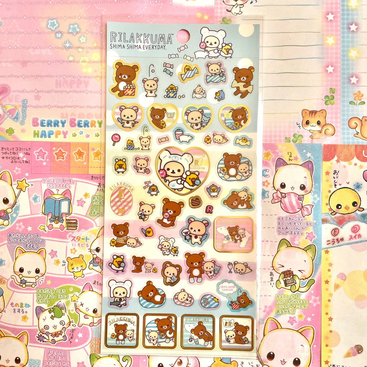 Rilakkuma Shima Shima Everyday Sticker Sheet