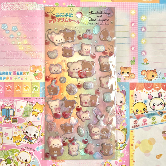 Rilakkuma Cherry Jewel Sticker Sheet