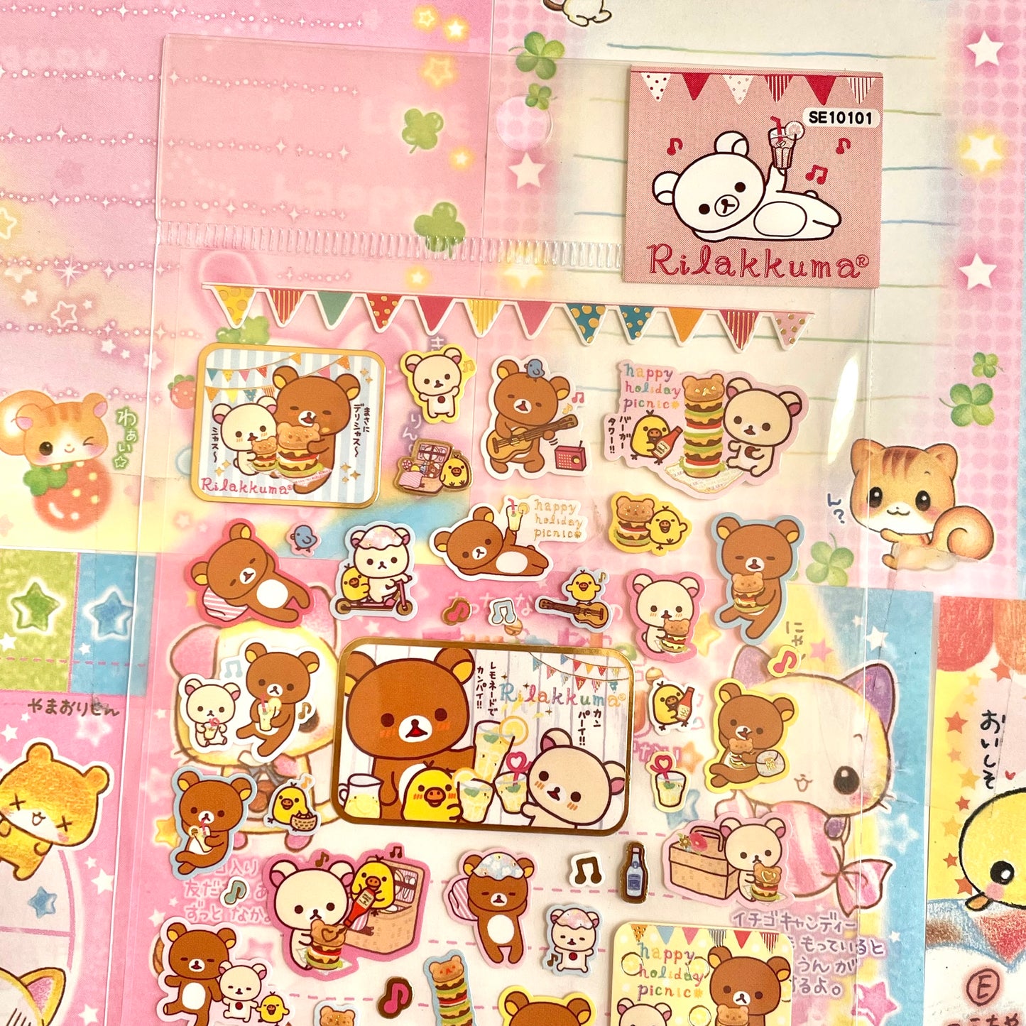 Rilakkuma Happy Holiday Picnic Clear Sticker Sheet