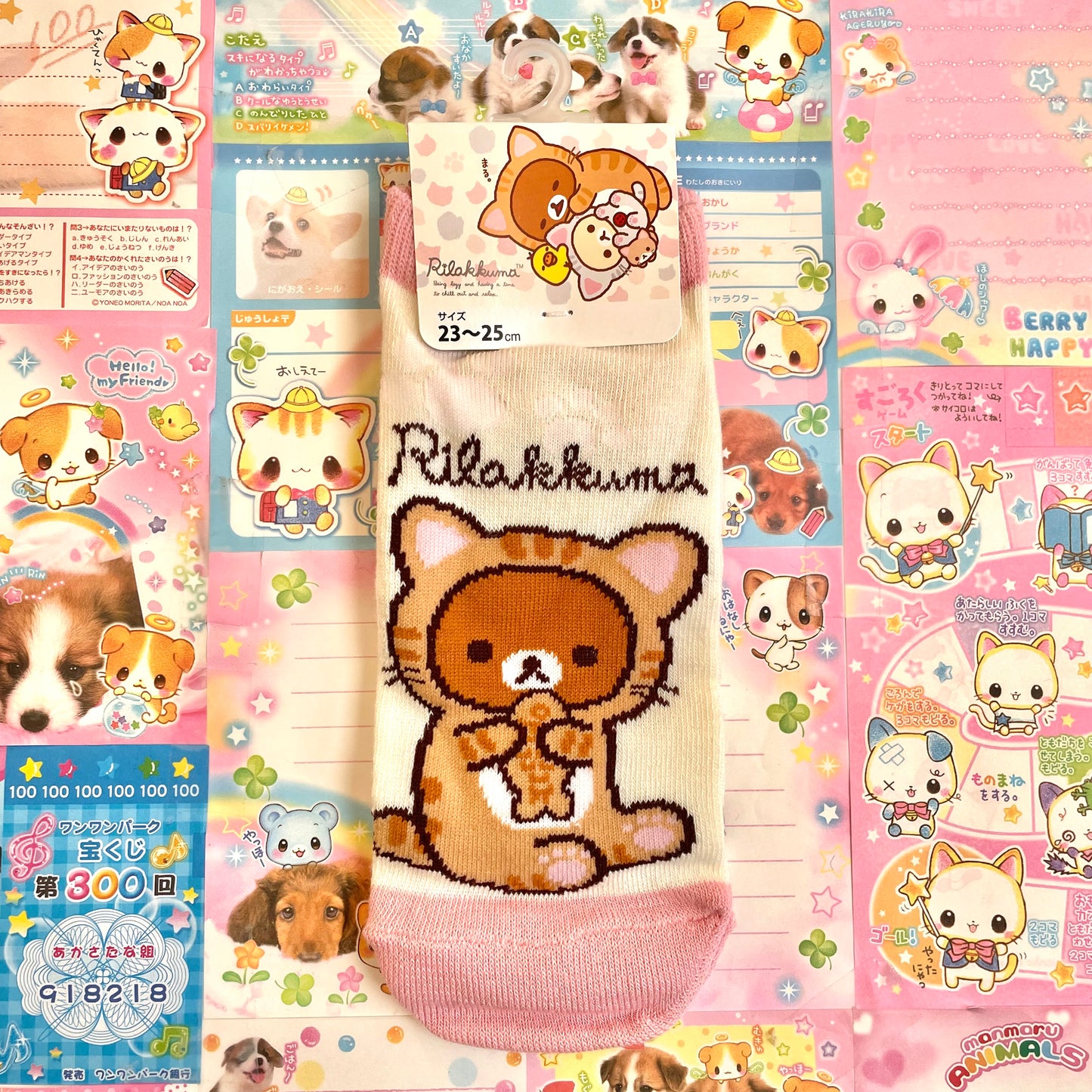 Rilakkuma Relaxing Cat Theme Socks