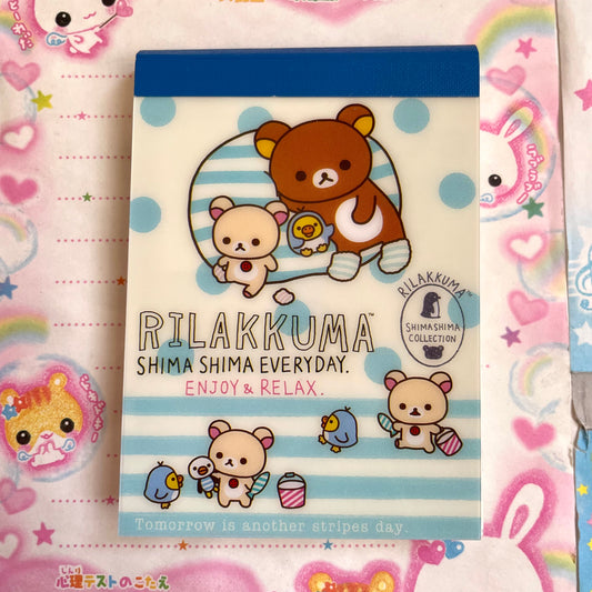 Rilakkuma Stripes Memo Pad