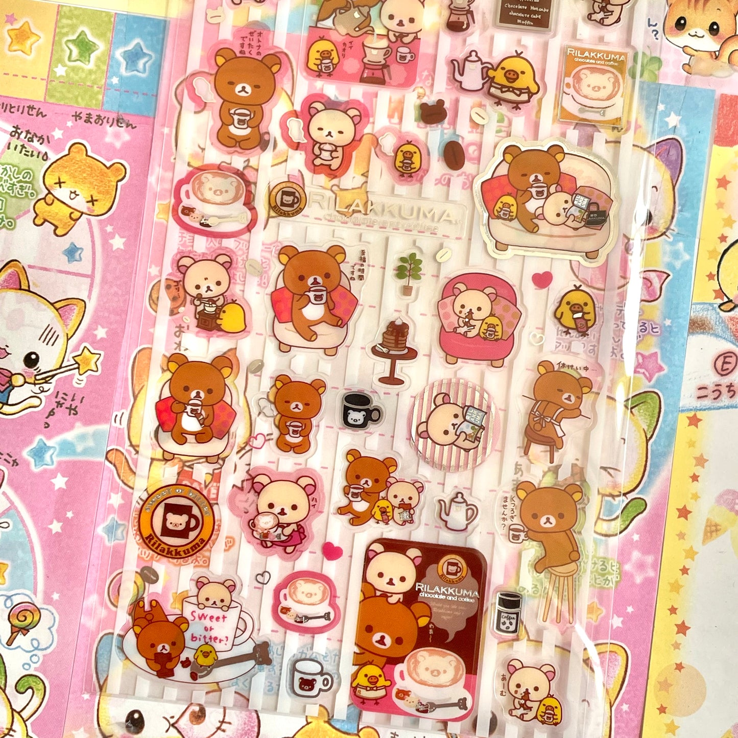 Rilakkuma Cafe Clear Sticker Sheet