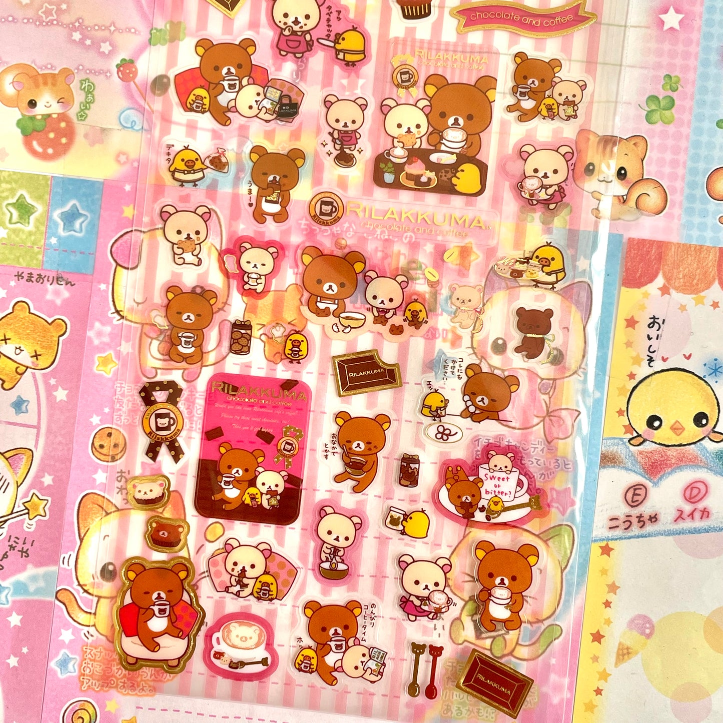 Rilakkuma Cafe Clear Sticker Sheet