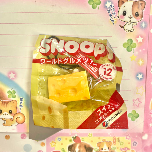 Snoopy Tasty Food Figure Strap - Cheese