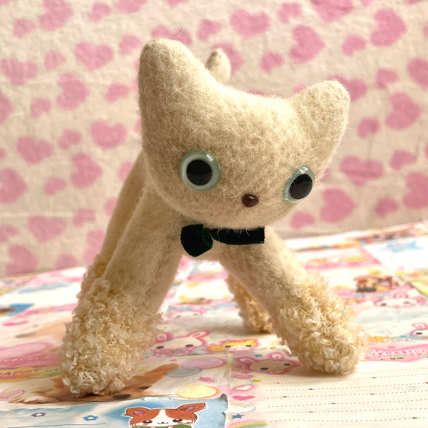 CAT, CAT, CAT! Bow Beige Cat Plush