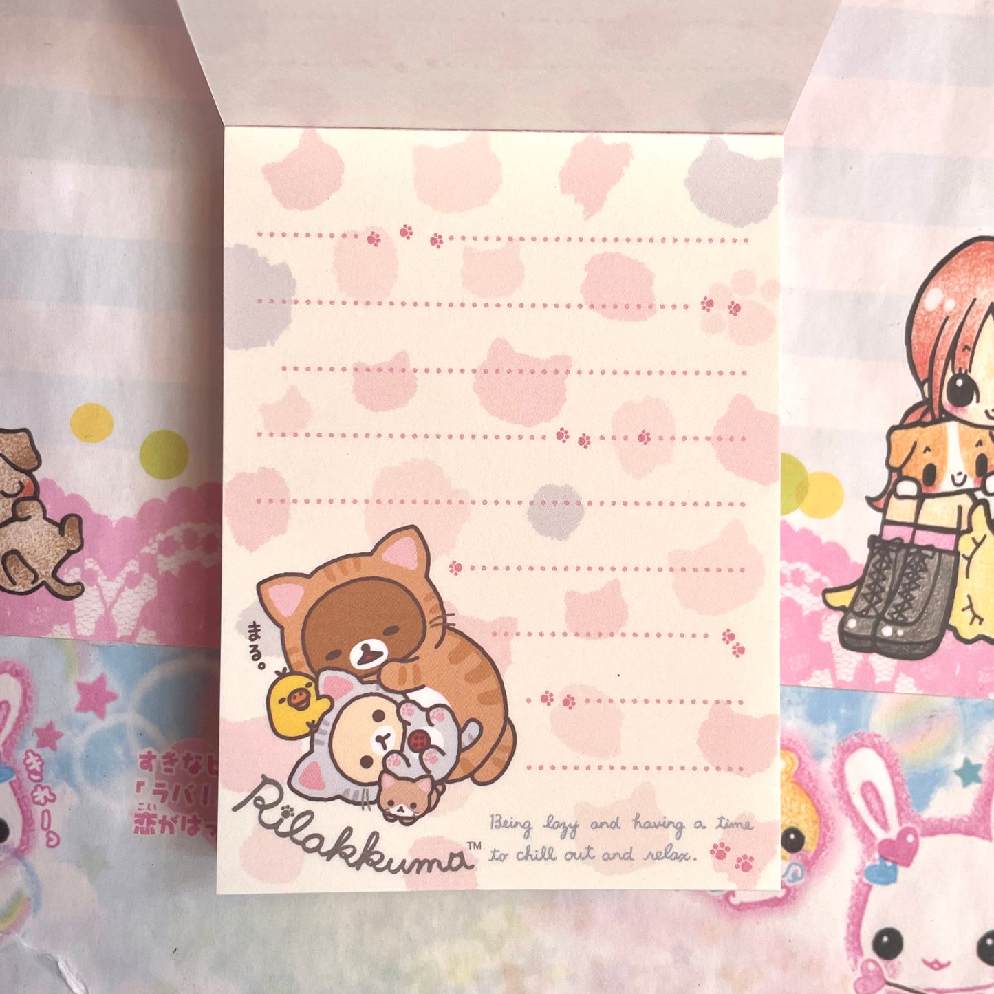 Cat Rilakkuma Relaxing Memo Pad