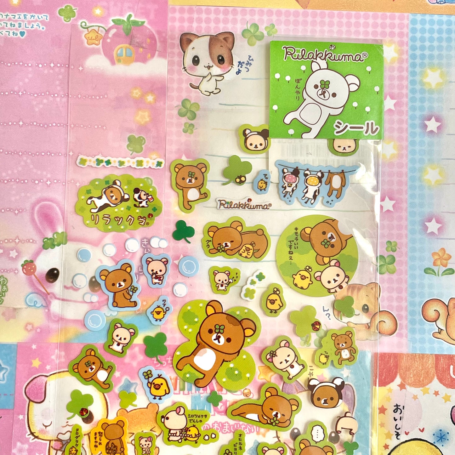 Rilakkuma Clover Clear Sticker Sheet