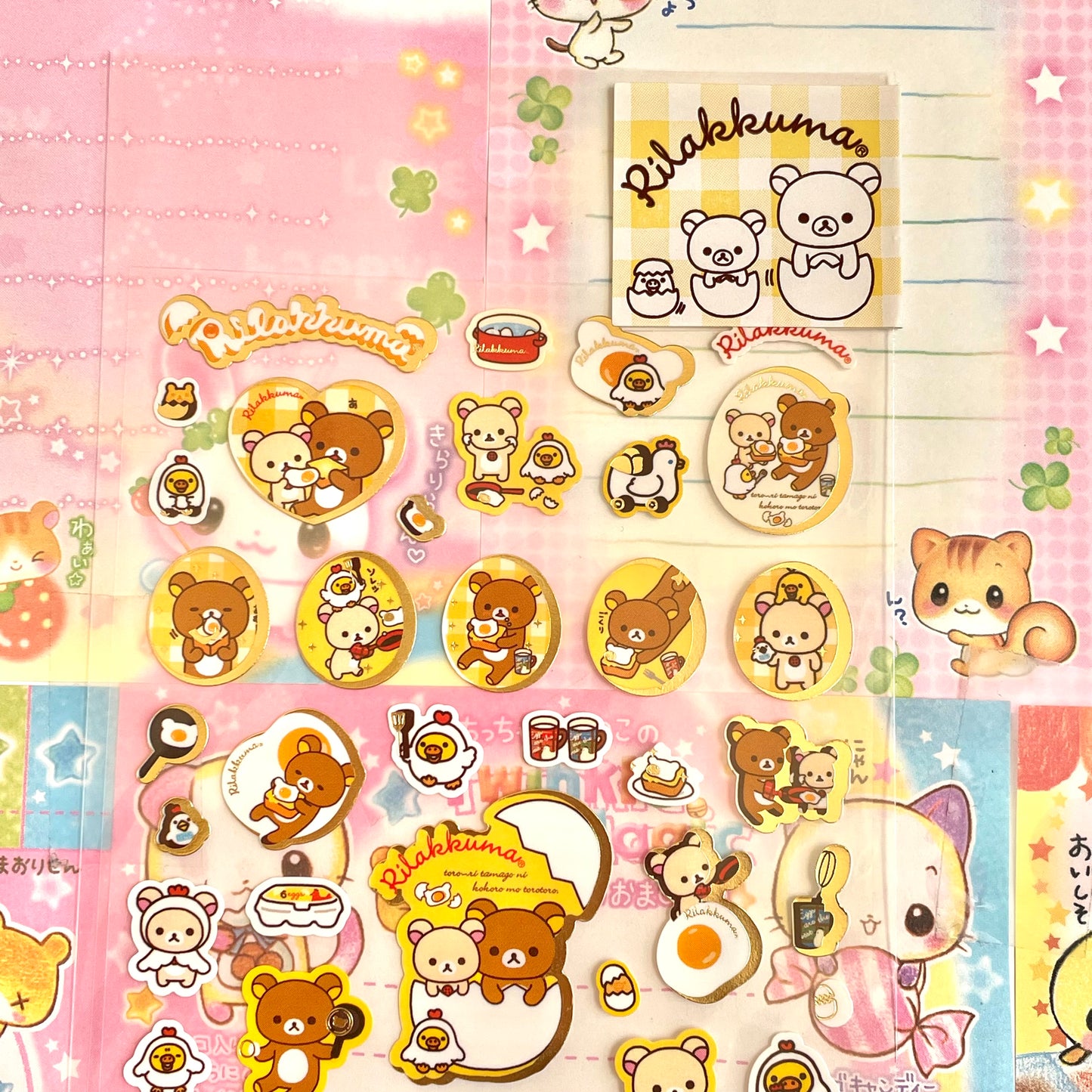 Rilakkuma Egg Clear Sticker Sheet