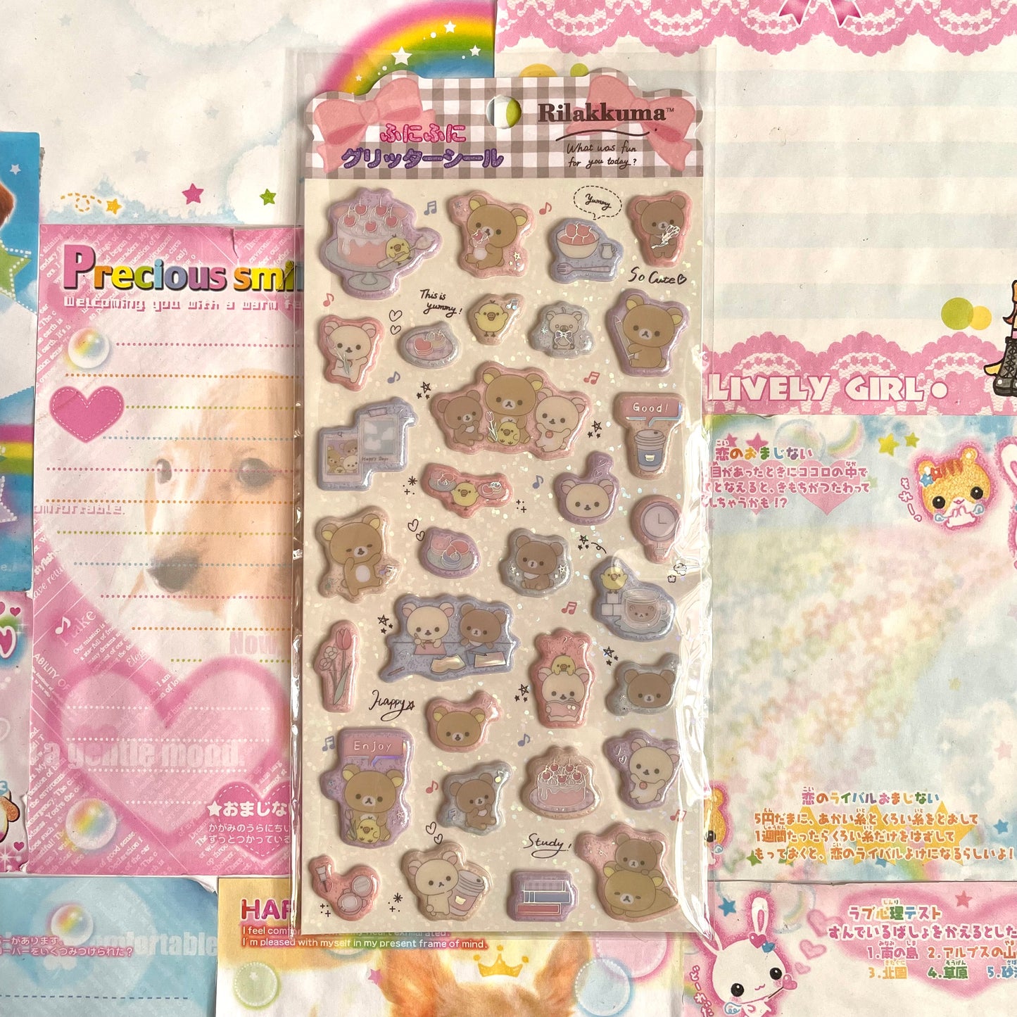 Rilakkuma Glitter Sticker Sheet