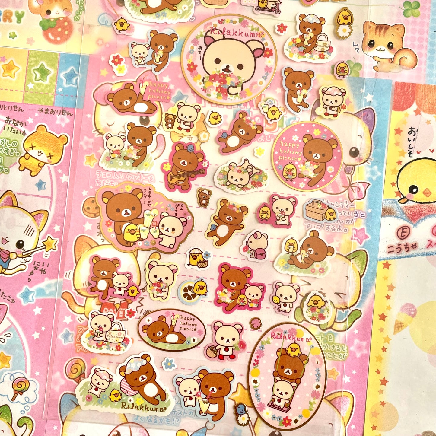 Rilakkuma Happy Holiday Picnic Clear Sticker Sheet